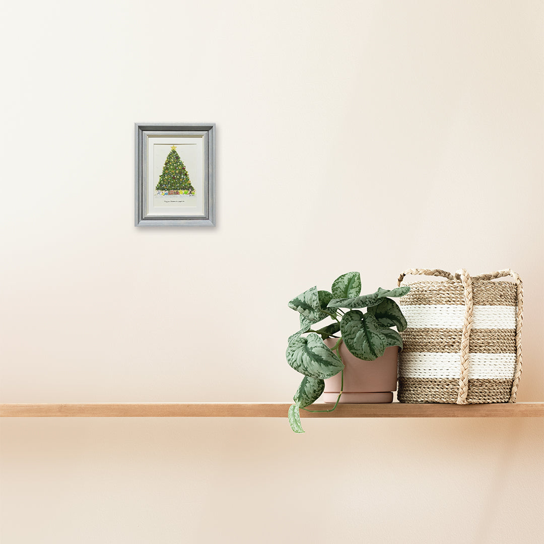 インコたちとクリスマスツリー