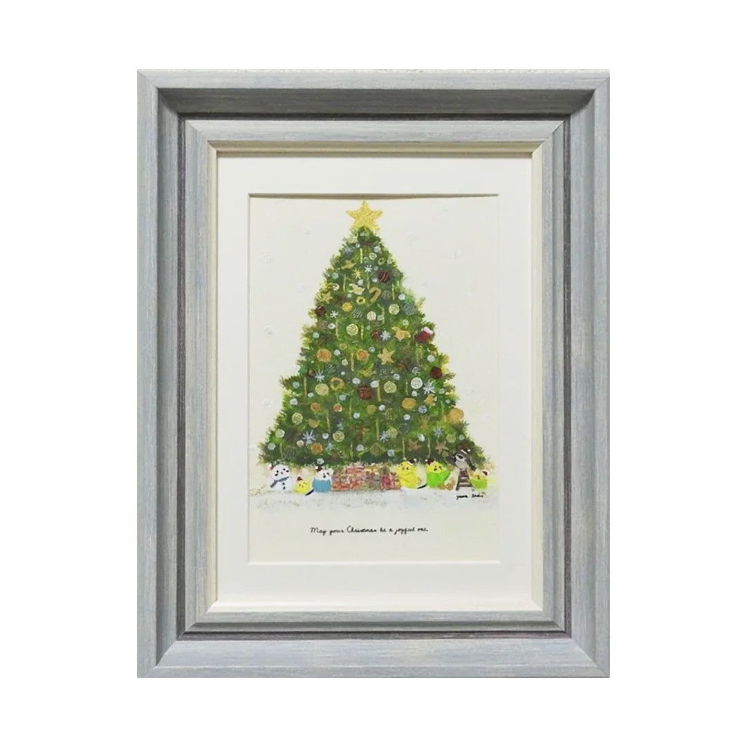 インコたちとクリスマスツリー